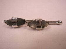 SINGLES 2 1/2" Oval Gray Mother of Pearl Vintage Formal Tux Shirt Stud c237