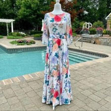 NWT BHLDN Yumi Kim Hudson Maxi Dress Long Sleeve Floral Print Size 6