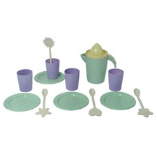14pc Plasto I'm Green Pitcher/Cup/Plates/Stick Juice Dinner Set Kids Toy 1y+