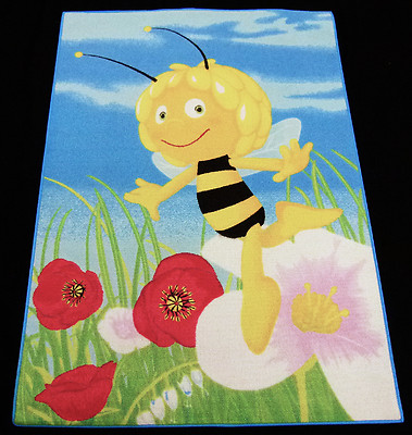 Maya 01) super süsser Biene Maya Kinderteppich Spielteppich 133cm x 95cm 
