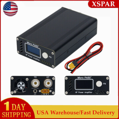 Hamgeek Micro PA50 Plus 50W HF Power Amplifier HF Amp with 1.3'' OLED Screen USA