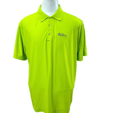 Nike Golf Dri-Fit Tour Performance Men's Size L Solid Neon Green S/S Polo Shirt