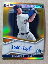 2020 Bowman Chrome Gold Refractor Dillon Dingler Auto /50 Tigers Autograph