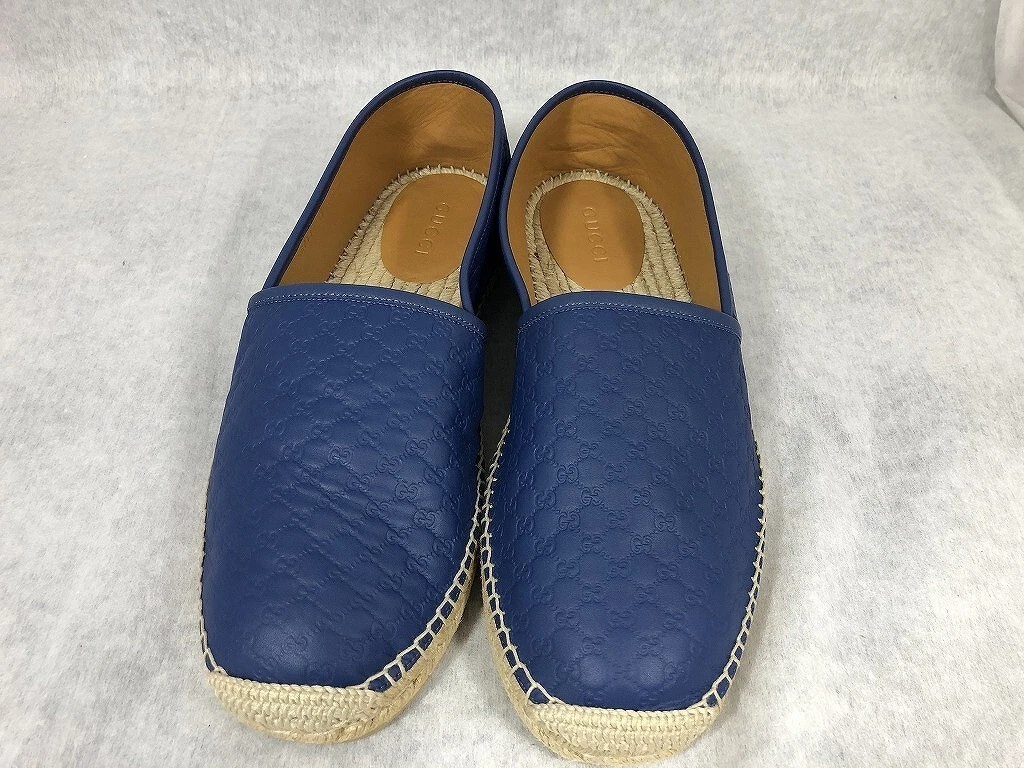 Gucci 567112 micro gg espadrilles chaussures homme bleu taille:11