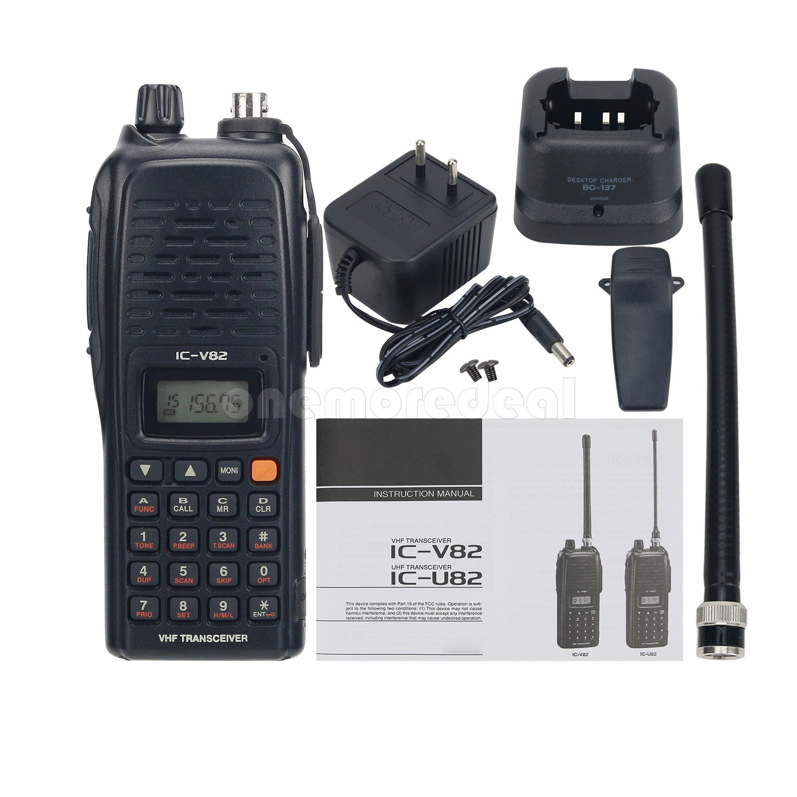 IC-V82 Handheld Transceiver Radio 7W 3-7KM VHF Portable Walkie Talkie for ICOM. Available Now for $108.98