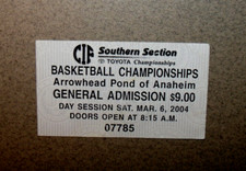 CIF Basketball Championships 3/6/2004 Ticket Stub Arrowhead Pond Anaheim Calif