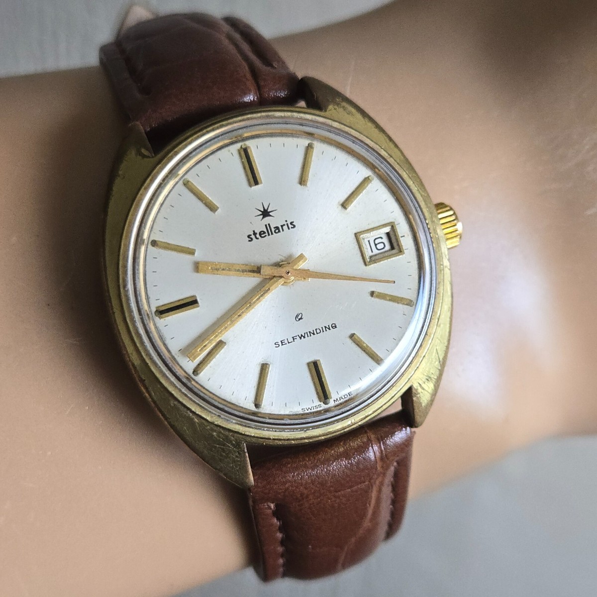 Vintage Stellaris by sears roebuck co men's autmatic watch AS 1913