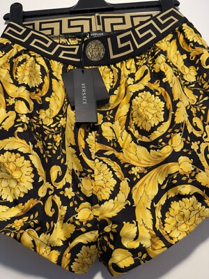VERSACE BAROCCO SILK PYJAMA SHORTS Size IT 4 (M) | eBay