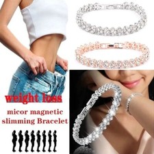 Women Crystal Health Bracelet Magnetic Therapy Bangle Weight Loss Bracelets 1Pc