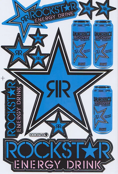 New Rockstar Energy Motocross Racing Graphic stickers/decals. 1 sheet (st201)
