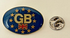 Europäische Union EU - GB Driving Emaille Pin mit 12 Sternen & Union Jack & GB