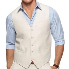 Men Waistcoat,Custom Made Men Linen Vest,Tailor Made Men Linen Vest,Suit Vest