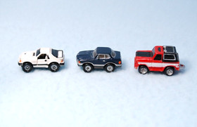 Micro Machines Lot of 3 - Mercedes, Mustang and Blazer