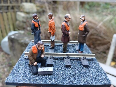 Spur O Figurenset - Late BR Track Inspection Crew x 5 Figuren unbemalt
