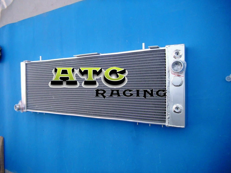 Radiador de aluminio de 3 filas + ventilador para Jeep Cherokee Wagoneer 1984-1990 2,8 L y 4,0 L l6/V6 Foto 3 de 4