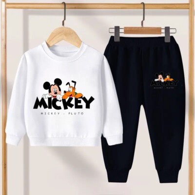 Disney Mickey Mouse Pyjamas Kids Outfit Set Boys Minnie & Mickey Mouse Clothes