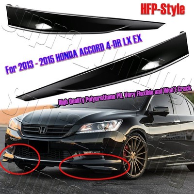 For 2013-2015 Honda Accord 4DR HFP-Style Front Bumper Splitter Lip Painted Black