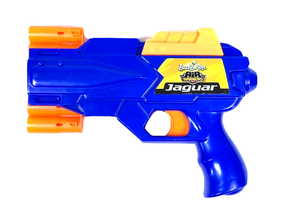 Buzz Bee Toys AIR WARRIORS Jaguar Soft Dart Gun with Moving 6 Dart