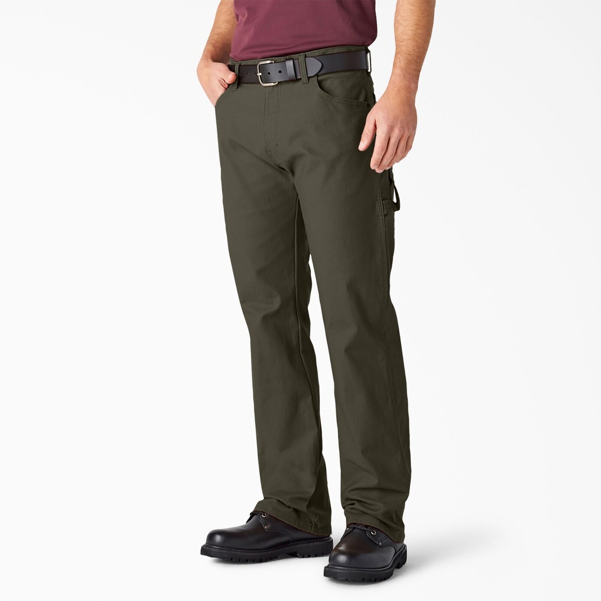MENS 42x33 DICKIES RELAXED STRAIGHT LEG CARPENTER PANTS 1939 MOSS