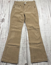 VINTAGE Z CAVARICCI CORDUROY PANTS FLARE WOMEN'S SIZE 10 TAN Y2K 90S