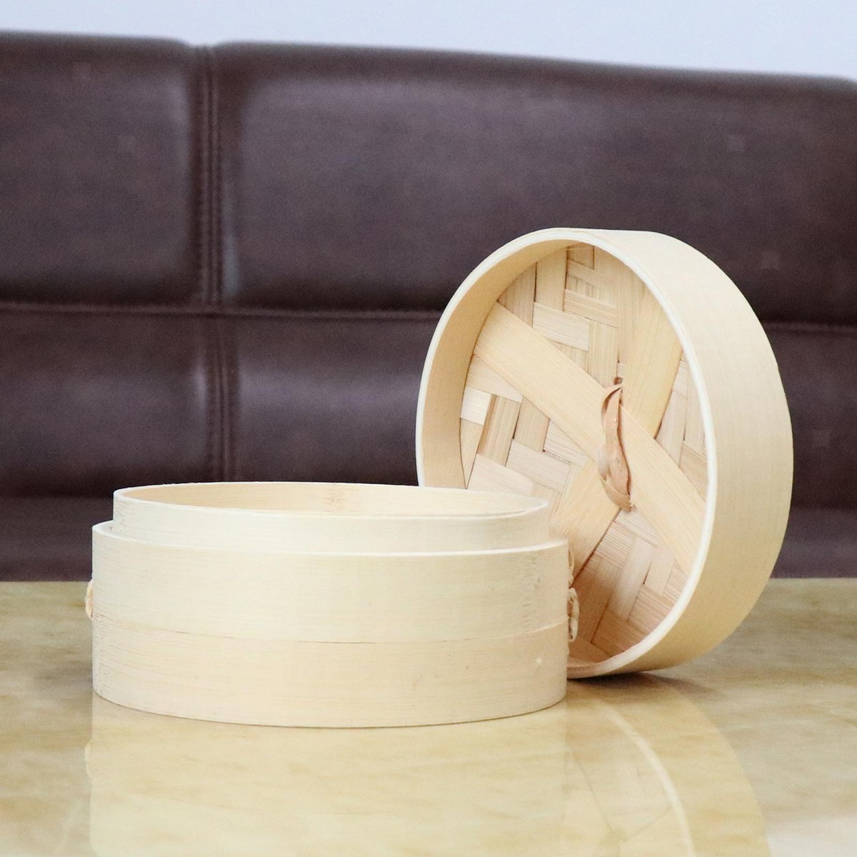 Chinesische Bambus Dampfgarer Krbe mit Deckel Kche Lebensmittel Kochen |  eBay.de