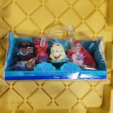 New Disney Store The Little Mermaid Squeeze Toy Princess Ariel Sebstian B17 New