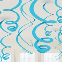 12 Swirl Rotor Spiralen Girlanden TüRkis HäNgende Sommer Party Deko Dekoration