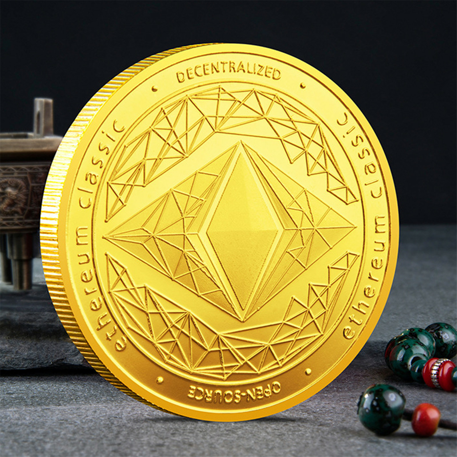 Ethereum Coin Classic Crypto Currency Collectible Finish ...