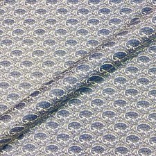 Blue Mist Paisley Traditional Cotton fabric 54"