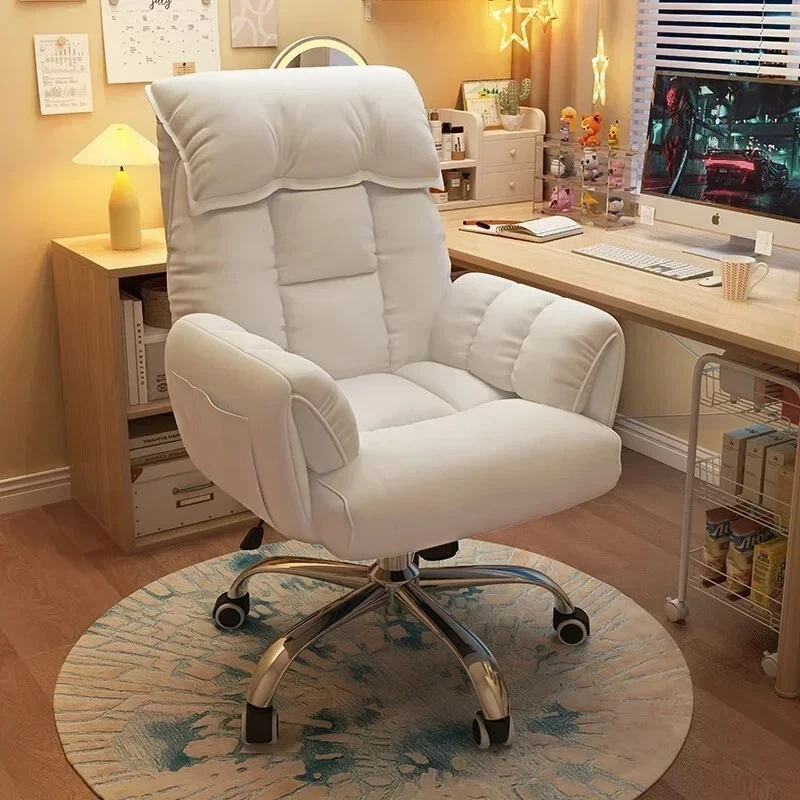 Lazy Chairs Home Modern Reclining Backrest White Sofa Living Room