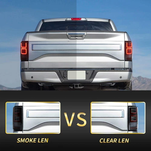 VLAND Clear LED Tail Lights For Ford F150 Pickup 15-20 W/Red Turn Signal Lights - Picture 8 of 14