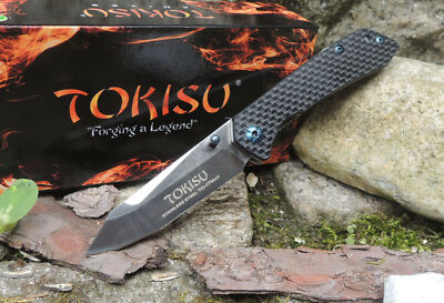 Tokisu Knives HOTARU Messer Small Folder 7Cr17MoV Stahl G10 / Carbon Griff