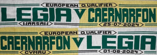 Sciarpa/memorabilia partita europea Caernarfon Town FC v Legia Varsavia Home & Away - Foto 9 di 13