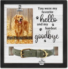 Pet Picture Frame, Pet Memorial Gifts for Dogs Cats, Pet Memorial Frame, Wood...