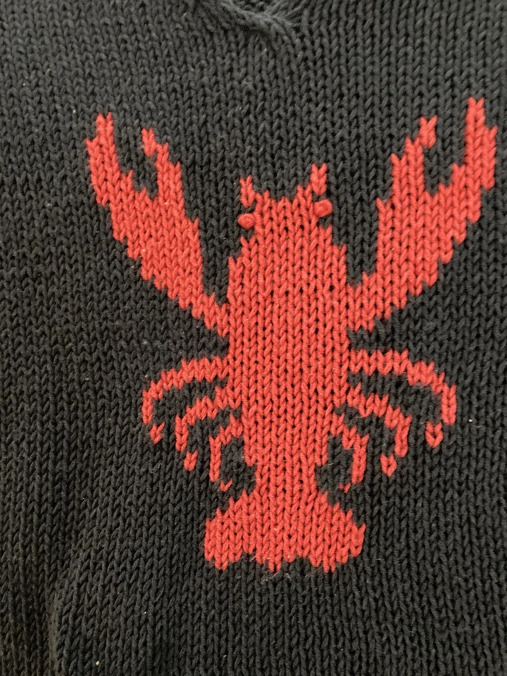 Wooden Ships Lobster Roll Crew Cotton Sweater Top Knit Lightweight Women’s S/M - Image 3 of 4