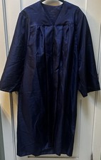 Josten's Dark Blue Navy Blue Graduation Gown 5-7" - 5'9" Full Zipper