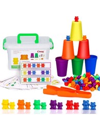 Bmag Counting Bears with Matching Sorting Cups, Number Color Assorted Sizes New