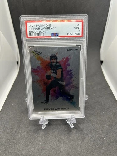 2023 Panini One TREVOR LAWRENCE COLOR BLAST CASE HIT PSA 9 POP 3
