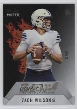 2021 MATTE Red Hot Rookies White - Orange Flames 11/50 Zach Wilson Auto 11ur