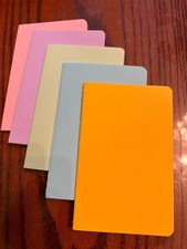 Notebooks, 5.5 x 3.5 new, a set of 5, lined pages, paper cover