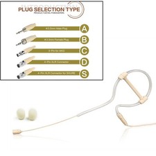 Top Sensitivity Headset Microphone Single-ear XLR 3 Pin 3.5mm Accessory