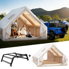 Inflatable Camping Tent with Pump or Adjustable Truck Bed Rack for Camping US