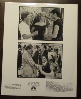 PRESS PROMO PHOTO 1978 MOVIE GREASE JOHN TRAVOLTA & OLIVIA NEWTON JOHN 8X10 Y568