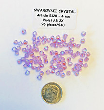 Swarovski  Bicone Beads 5328 - 4mm - VIOLET AB 2X - 96 Pieces