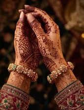 Gold Plated Bangle Set  Traditional Stone Studded Bangles for Women