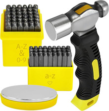 63 PCS Metal Stamping Kit - Letter Punch Set Metal Stamps for Jewelry Making Lea