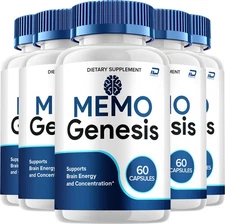 (5 Pack) Memo Genesis Supplement Capsules – MemoGenesis Natural Blend Memory