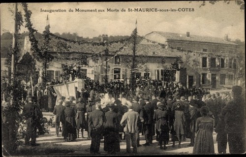 Ak Saint Maurice sous les Côtes Meuse, Inauguration du Monument... - 3394086
