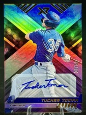 2023 Panini Chronicles XR - Tucker Toman #22 - Gold Refractor Auto /50 Blue Jays