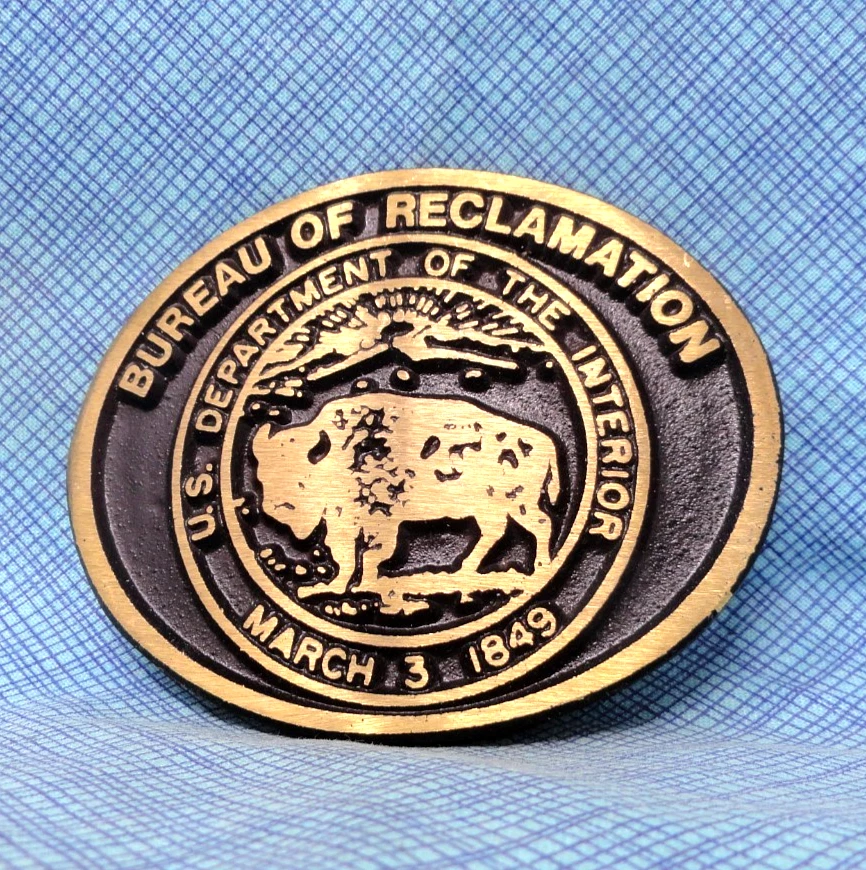 Oficina de Reclamación Departamento del Interior de Estados Unidos Uniforme Hebilla de Cinturón De Colección Años 90.GMP635 Foto 4 de 4